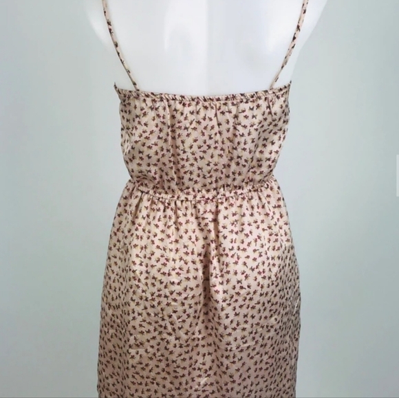 Lush Spaghetti Strap Camisole Sleeveless Cherry Twig Print Sheath Dress Size Med - Picture 3 of 9